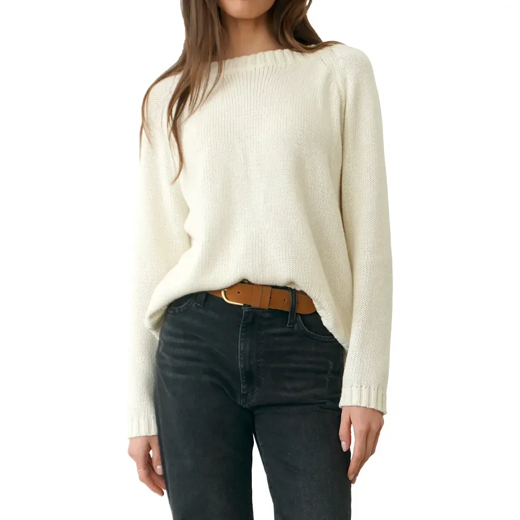 Sloane Cotton Crewneck Sweater by Paneros Clothing