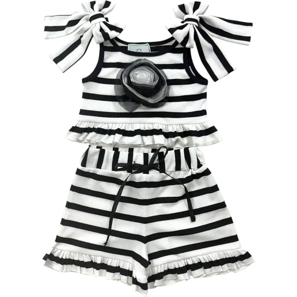 Monaco Striped Top and Shorts Set by Petite Maison Kids
