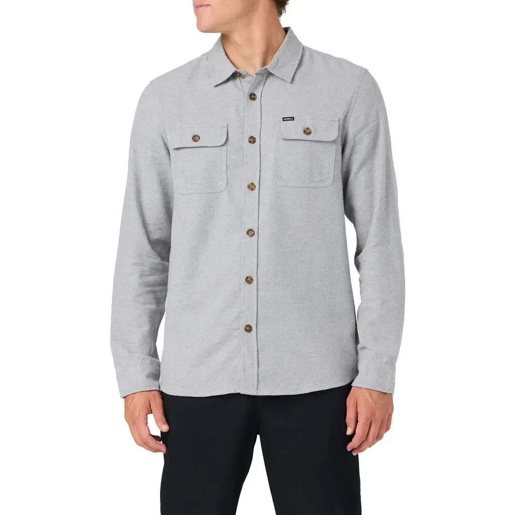 Regent Solid Cotton Flannel Button-Up Shirt by O'Neill