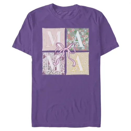Box Patterns Mama Bow Short Sleeve Graphic T-Shirt by Mickey & Friends