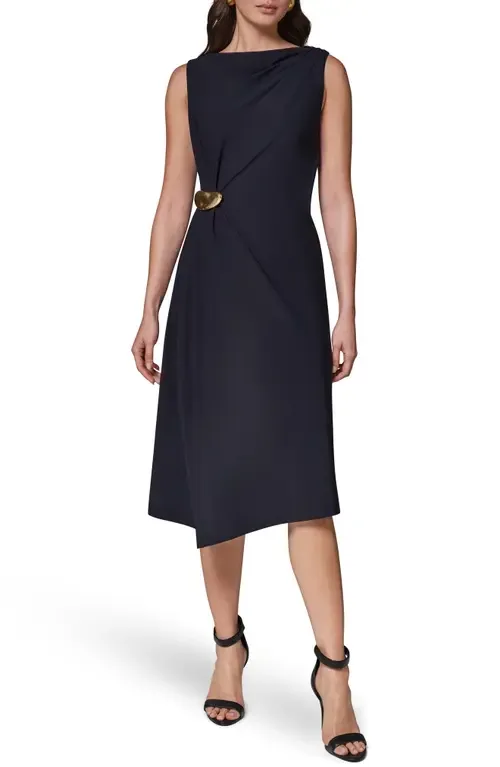 Hardware Waist Midi Dress by Donna Karan New York