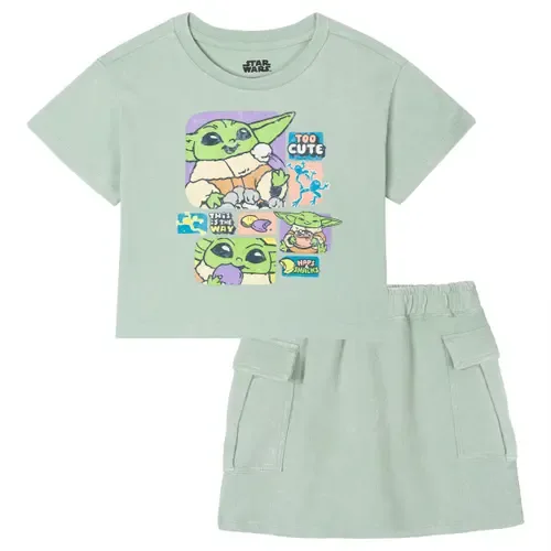 The Mandalorian Grogu 2-Piece Mineral Wash T-Shirt and Skort Set by Star Wars