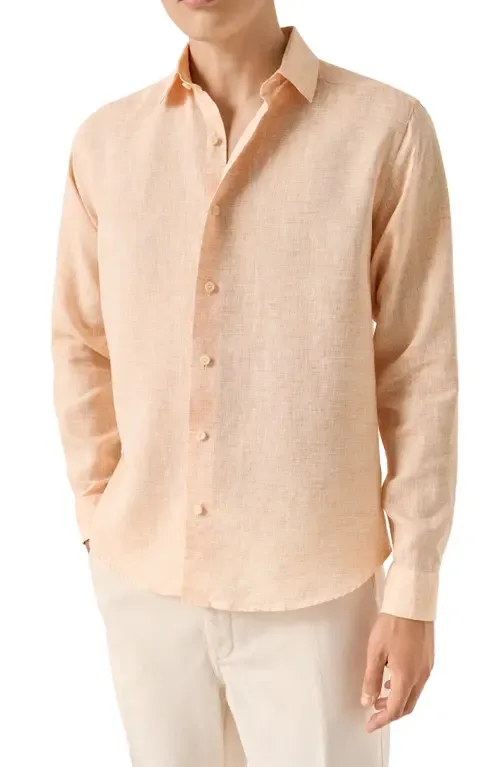 Regular Fit Linen Dress Shirt by Eton