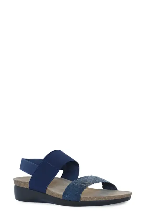 Pisces Sandal - Multiple Widths Available in Black Woven Leather by Munro