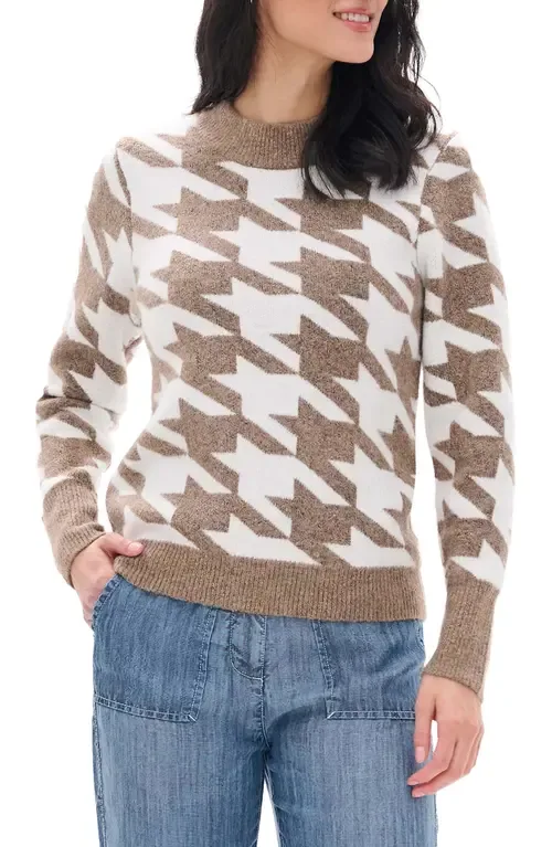Everywhere Houndstooth Mock Neck Sweater by Hatley