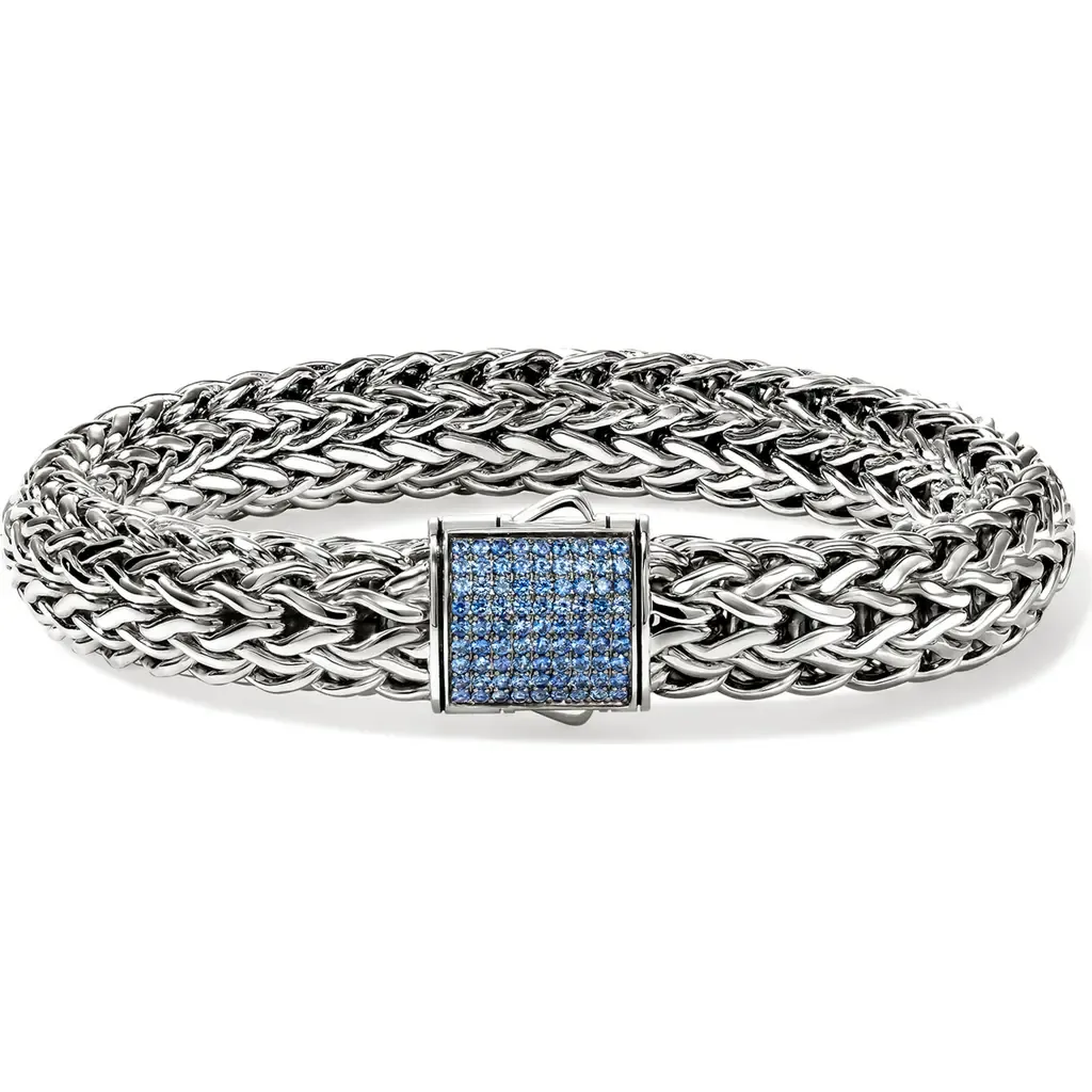 Icon Bracelet, Sterling Silver, Pavé, 10.5mm