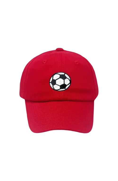 Soccer Ball Twill Baseball Hat by Bits & Bows
