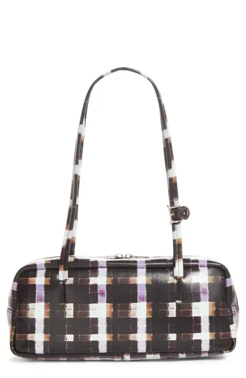 Stand Oil x Collina Strada Plaid Faux Leather Baguette Bag by Stand Oil