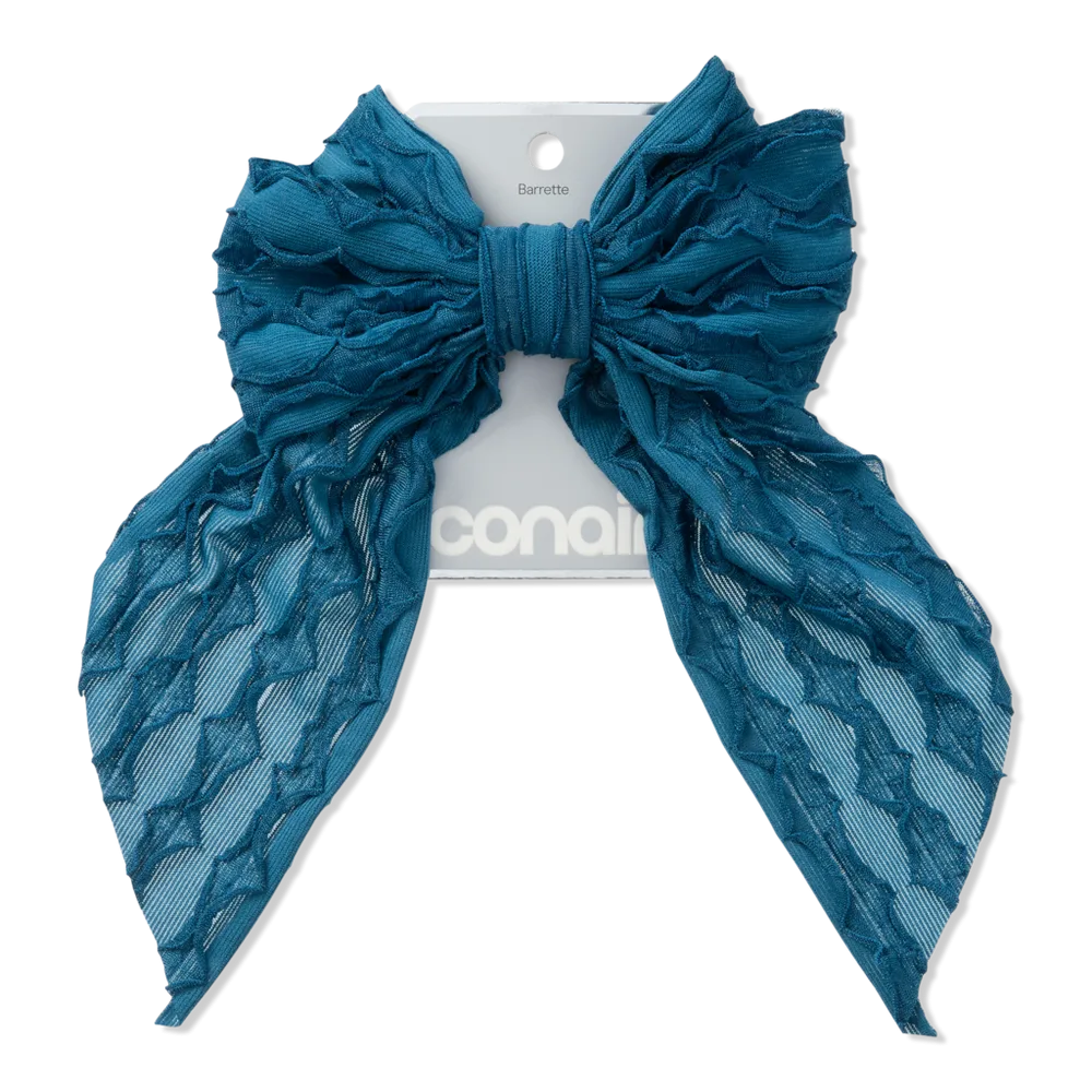 Textured Bow Barrette by Conair Accessories