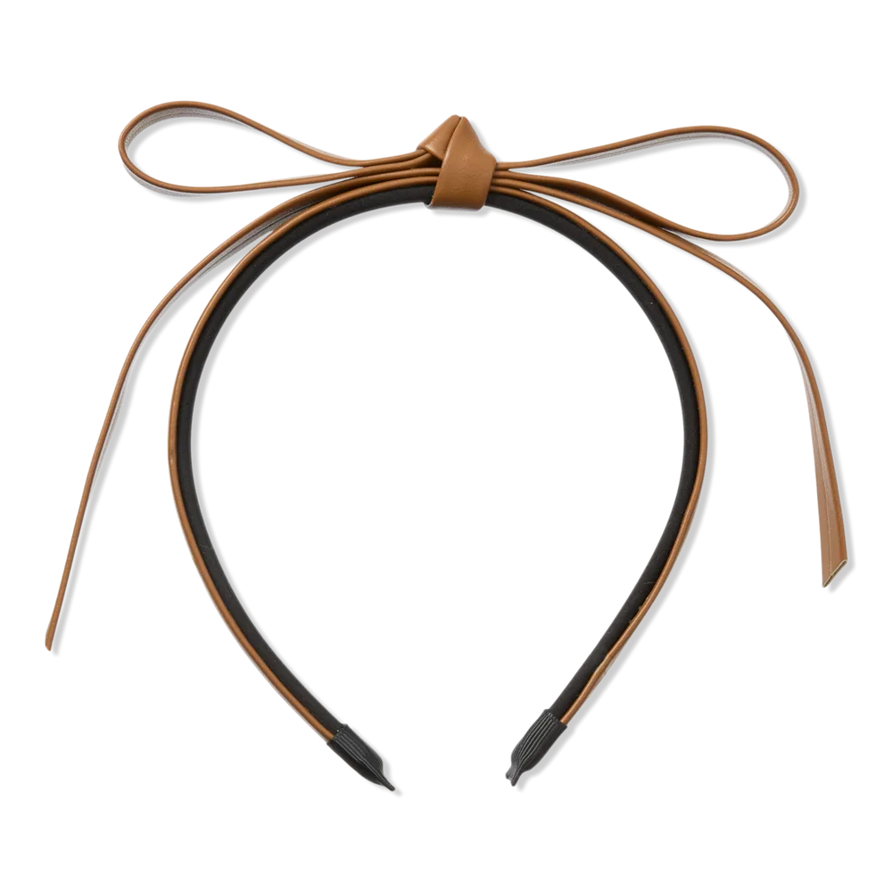 Faux Leather Bow Headband by Conair Accessories