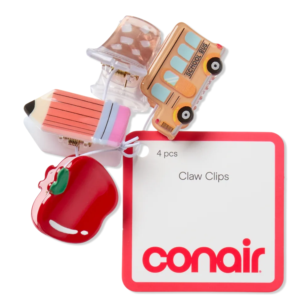 Mini Acrylic Claw Clips 4pk by Conair Accessories