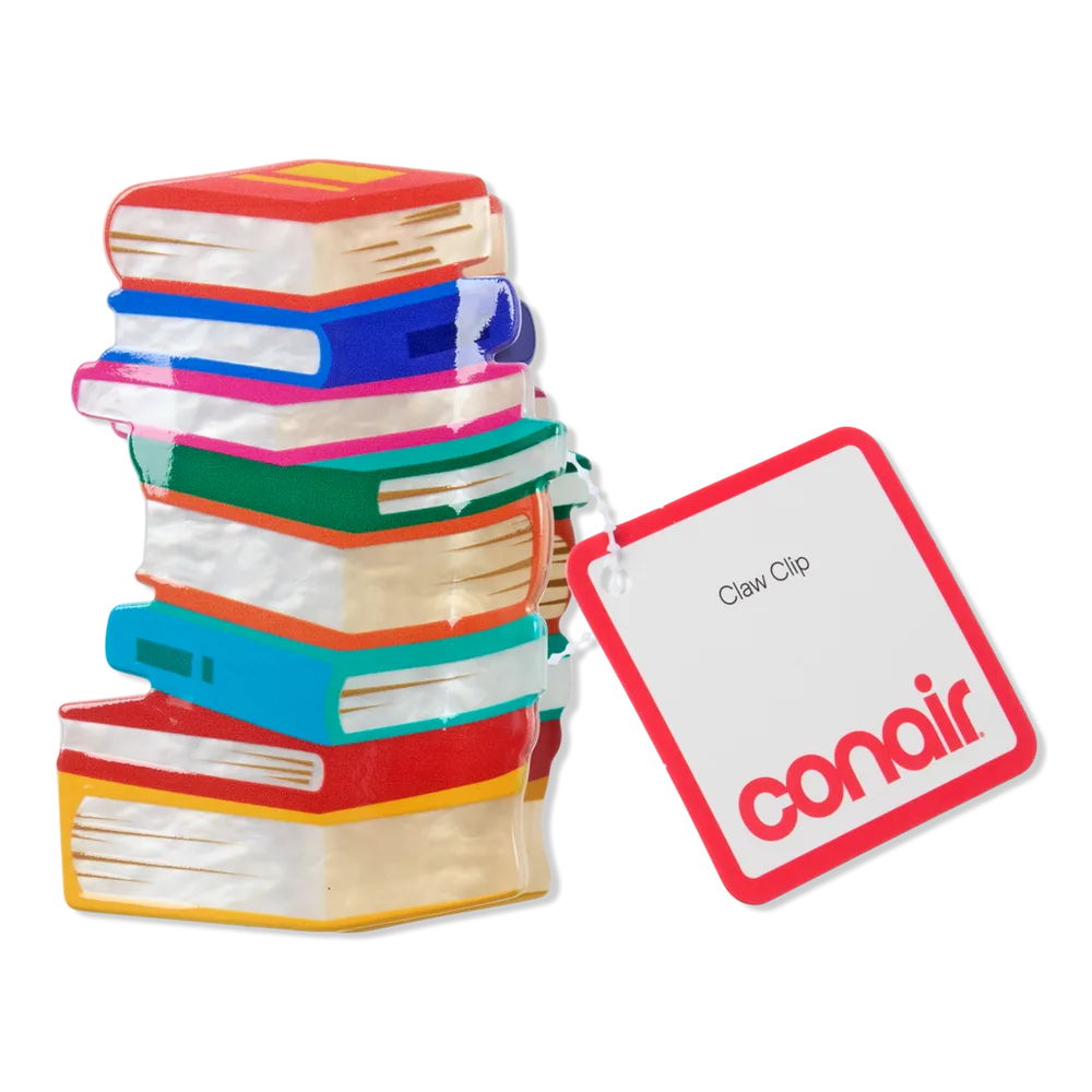 Stacked Notebooks Acrylic Claw Clip by Conair Accessories