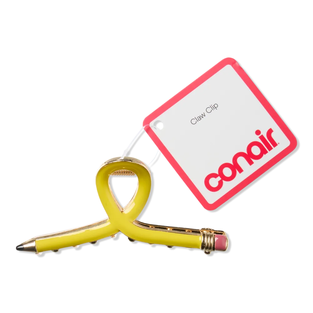 Pencil Metal Claw Clip with Epoxy Detailing by Conair Accessories