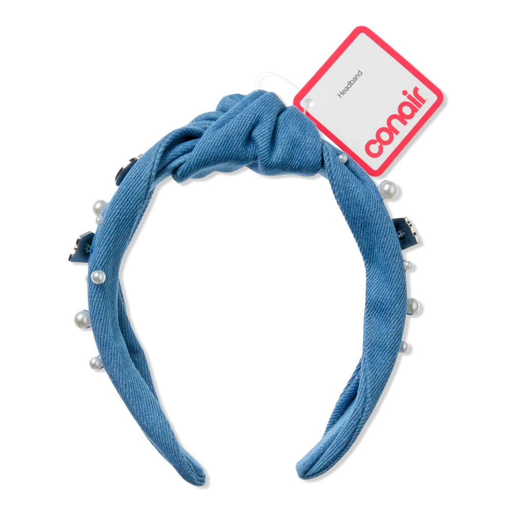 Denim School Charm Twist Headband by Conair Accessories
