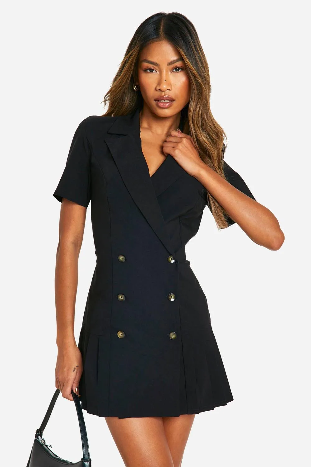 Bengaline Tennis Skirt Blazer Dress by boohoo