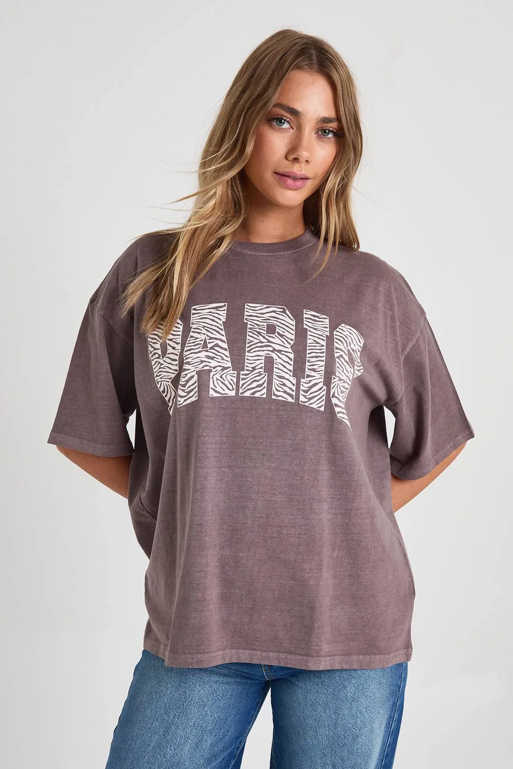 Zebra Paris Printed T-Shirt by boohoo