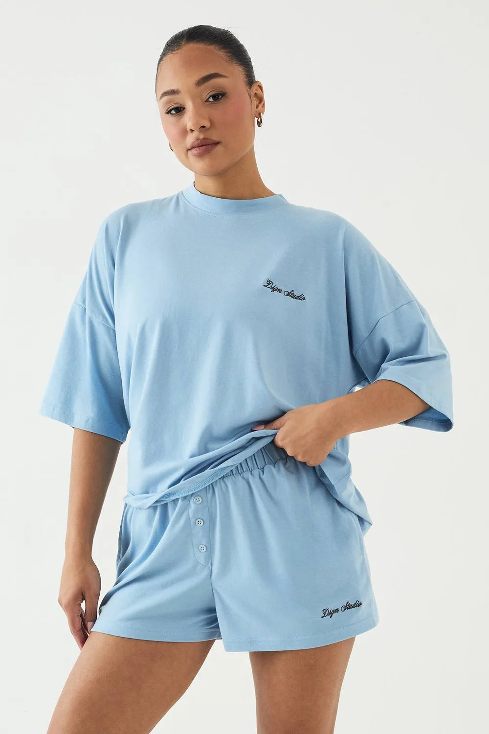 Lounge Henley Button Supersoft Short by DSGN Studio