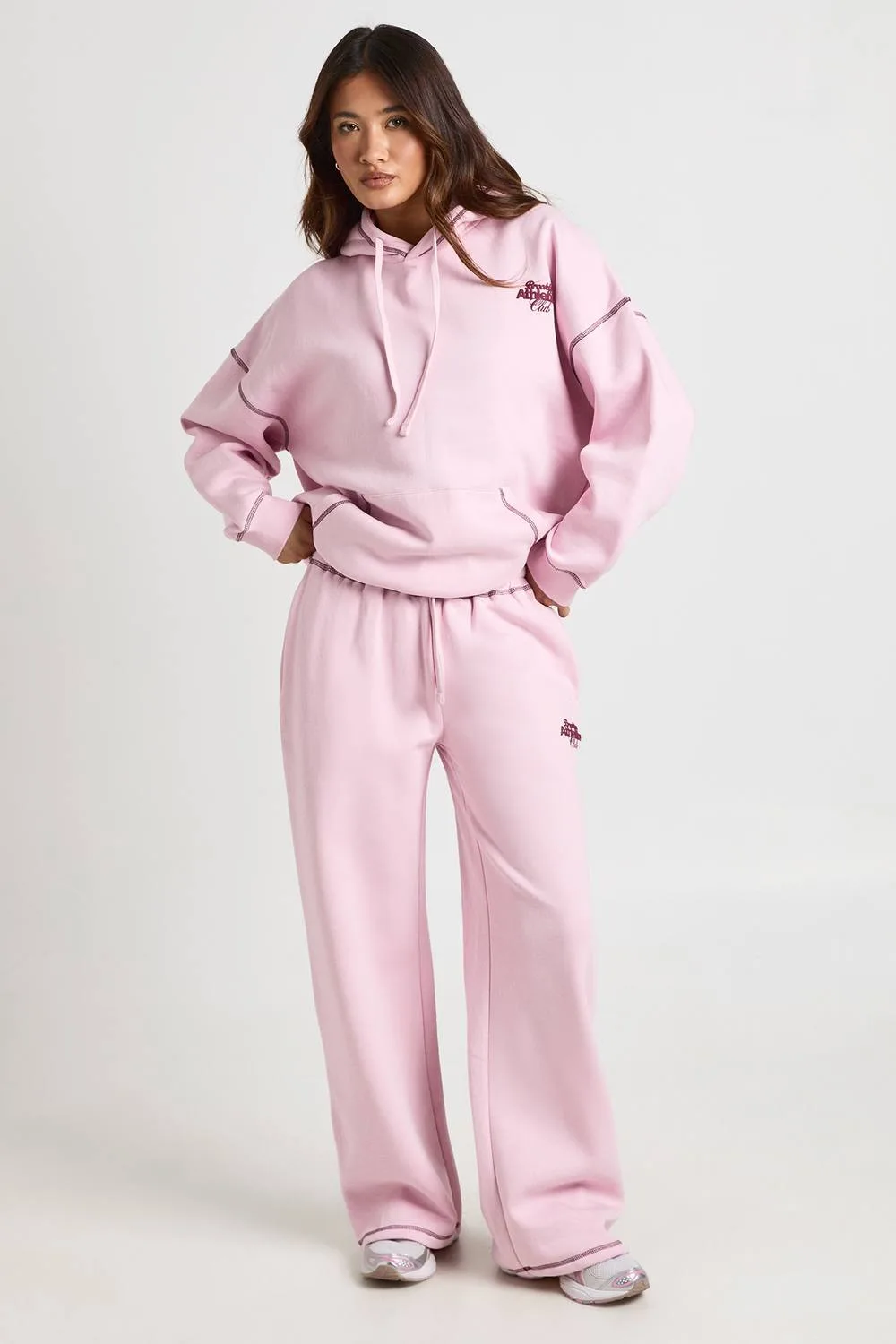 Athletics Club Printed Hoodie & Straight Leg Jogger Tracksuit by boohoo