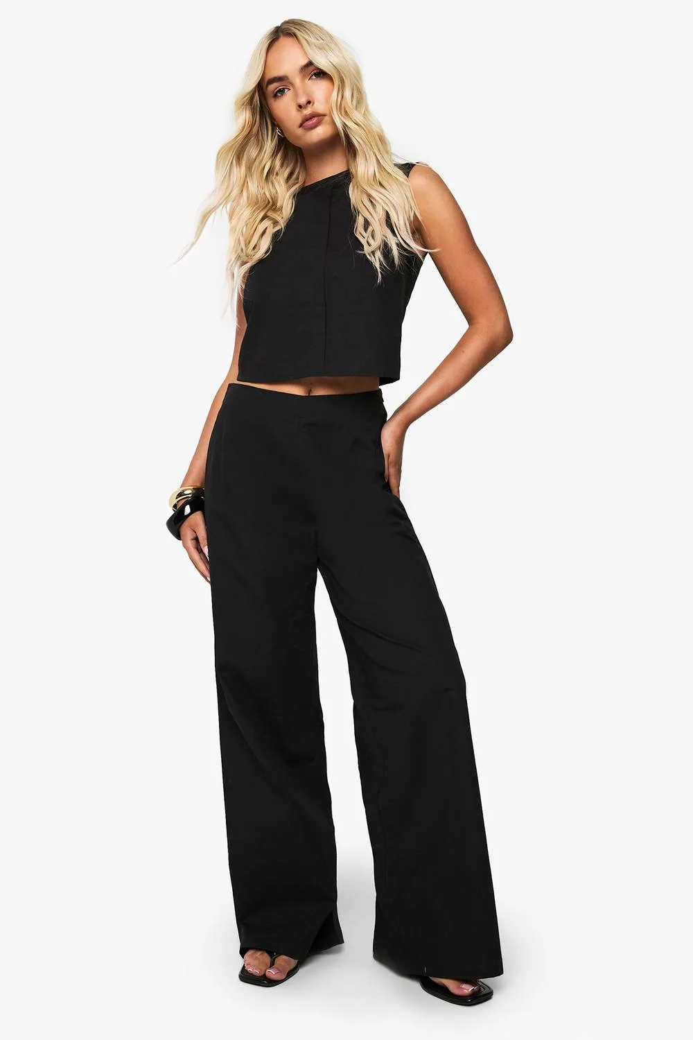 Boxy Poplin Structured Co-Ord by boohoo