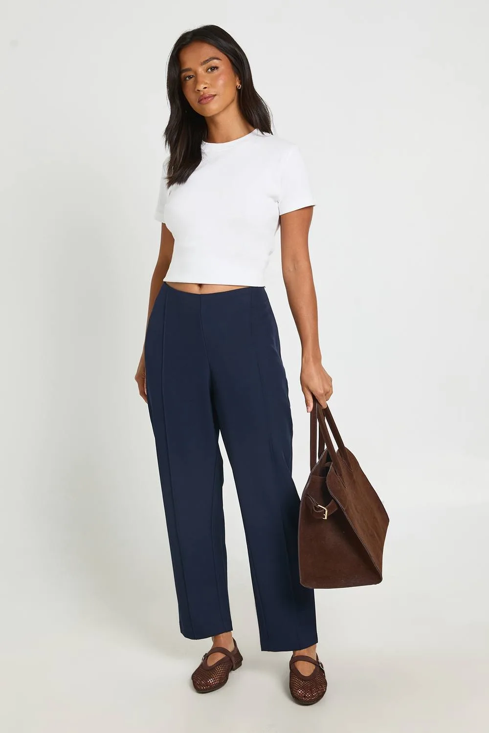 Basics Tailored Tapered Trouser by boohoo