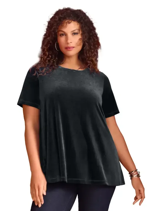 Velour Swing Tee by Roaman's