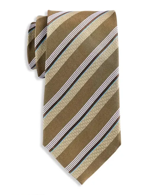 Striped Silk Tie by Oak Hill Premium by DXL