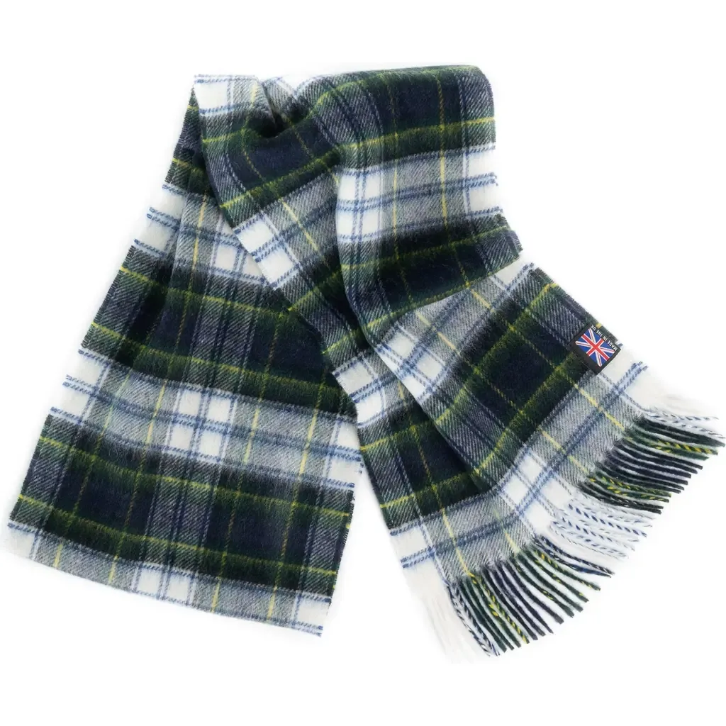 Merino Lambswool Tartan Scarf in Dress Gordon by Prince of Scots