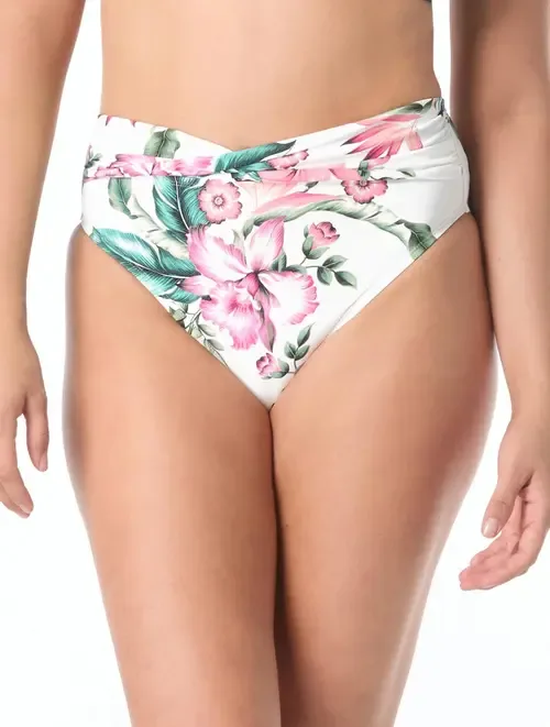 Tyra High Waist Twist Bikini Swim Bottom by COCO REEF