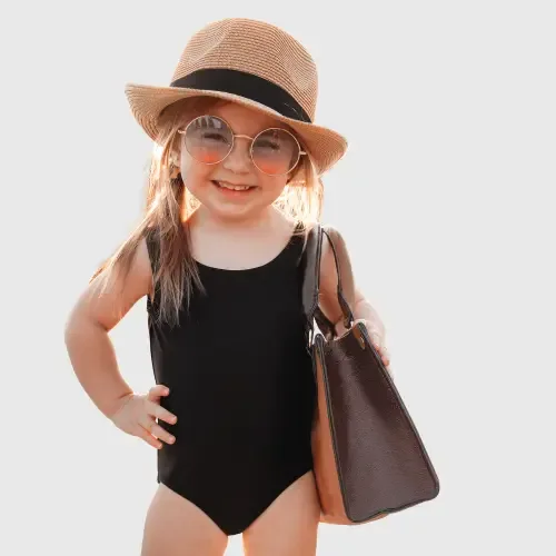 UPF 50+ Nylon/Spandex Blend One-Piece Swimsuit by CITY THREADS