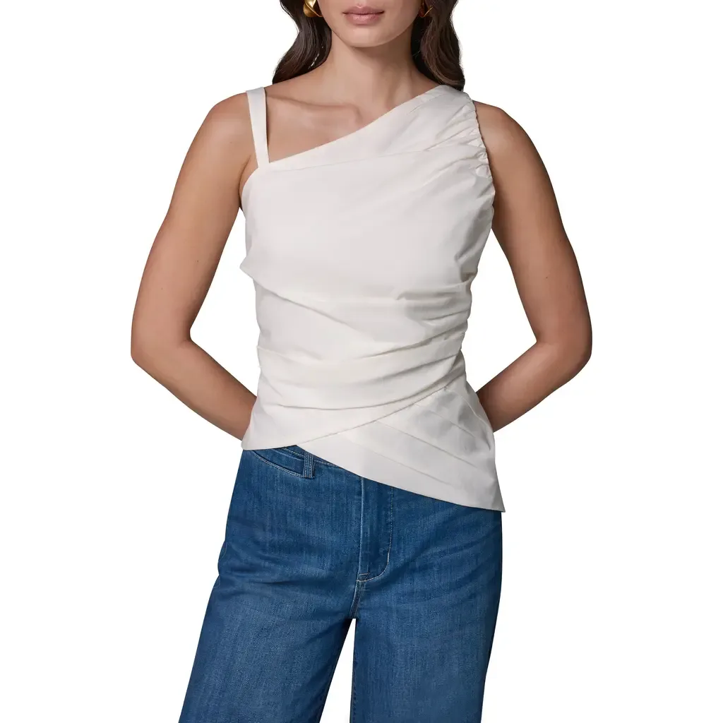 Stretch Poplin Top by Donna Karan New York