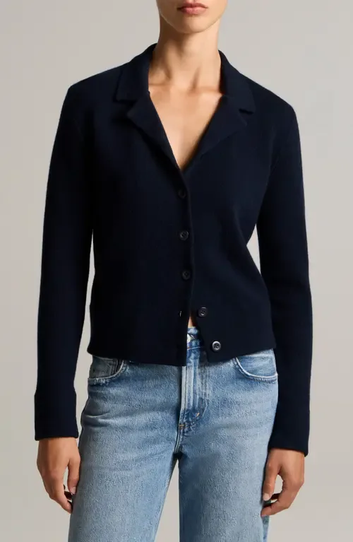 Double Face Notch Collar Cardigan by Vince