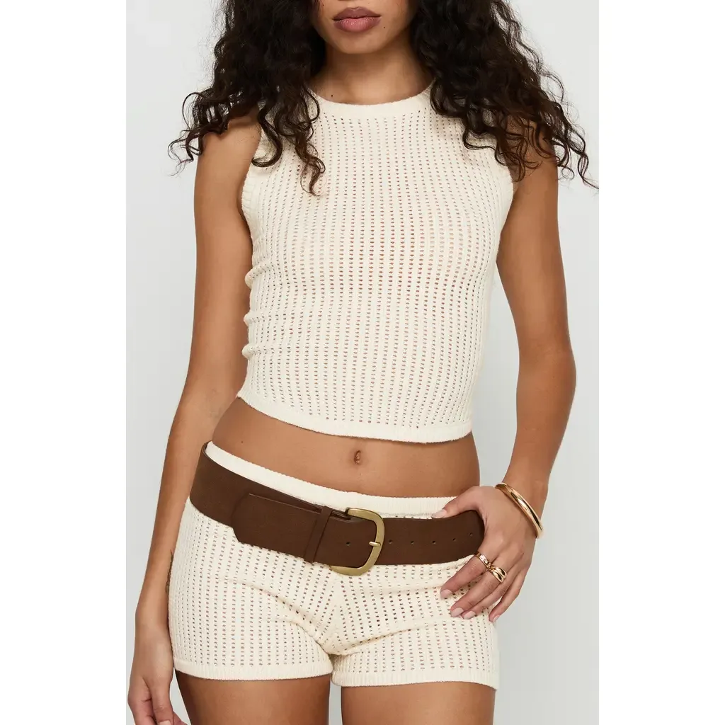 Leilah Open Stitch Shorts by Princess Polly