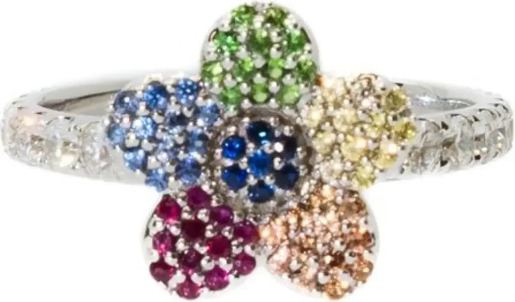 Flower Powers Pave Ring