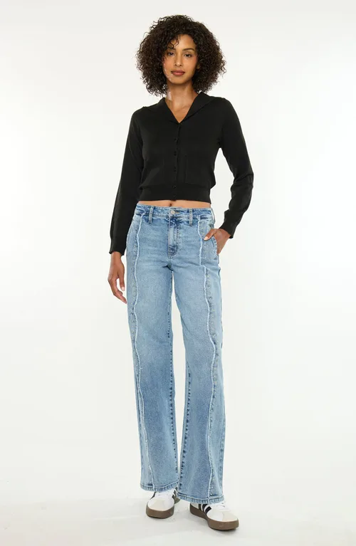 Skyline High Rise Wide Jeans by KanCan