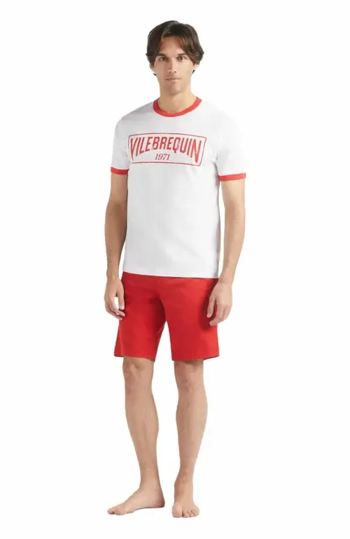 Bicolor Logo Light Jersey Cotton T-Shirt by Vilebrequin
