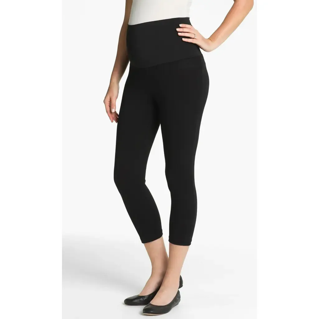 Post Support Crop Maternity Leggings by Maternal America
