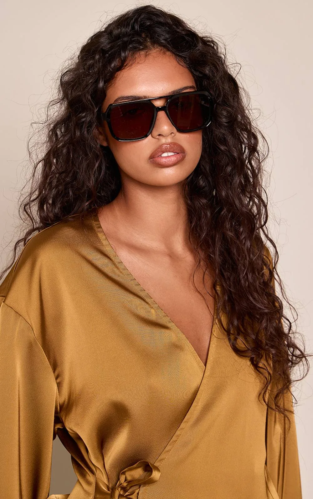Brown Lens Aviator Sunglasses by PrettyLittleThing
