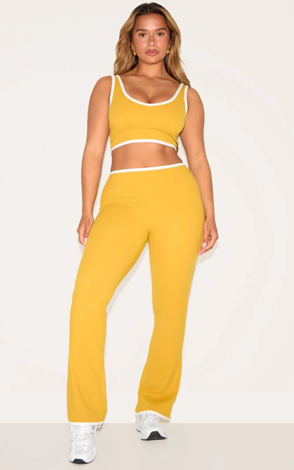 Sculpt Active Contrast Binding Flare Trousers by PrettyLittleThing