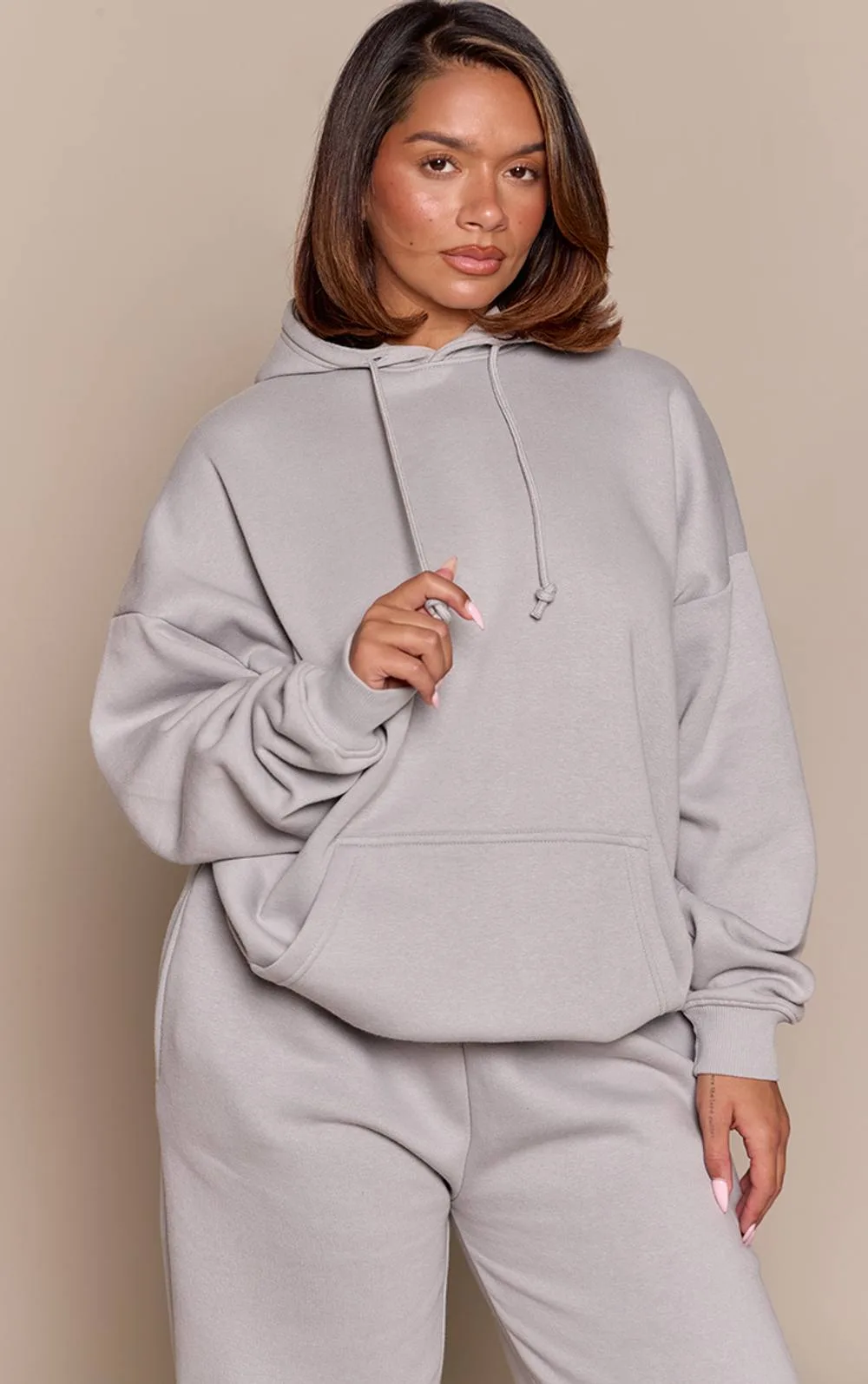 Shape Washed Grey Hoodie by PrettyLittleThing
