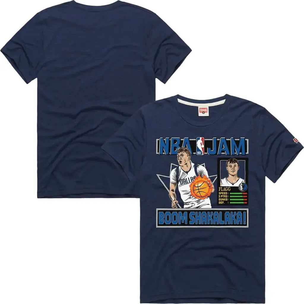 Cooper Flagg Dallas Mavericks NBA Jam Tri-Blend T-Shirt by Homage