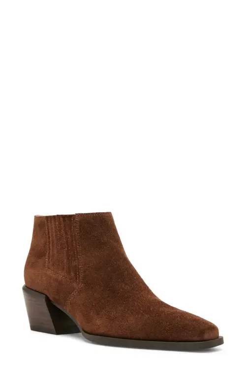 Dessie Waterproof Bootie in Chocolate Suede