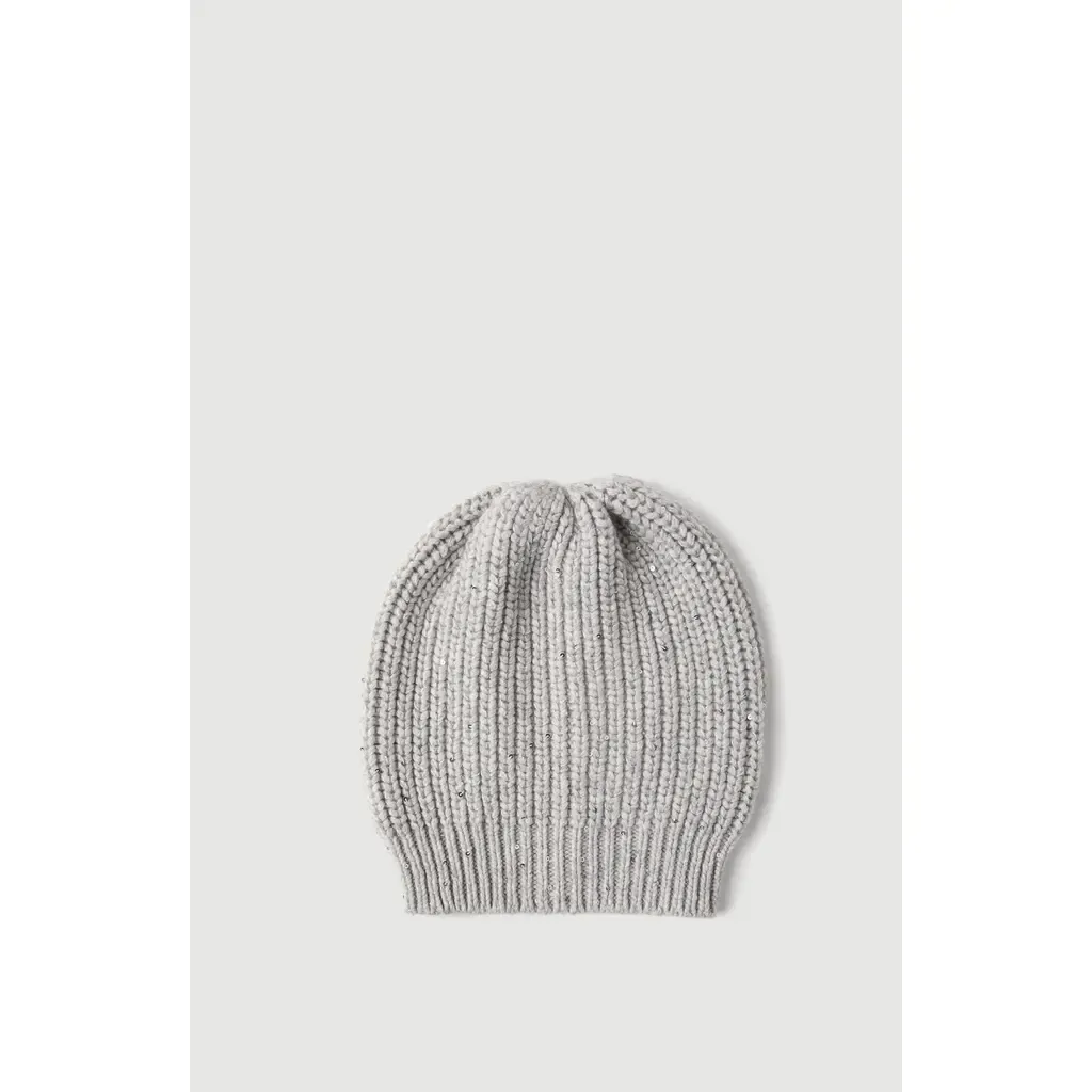 Cashmere and Silk Diamond Yarn Knit Beanie by Brunello Cucinelli