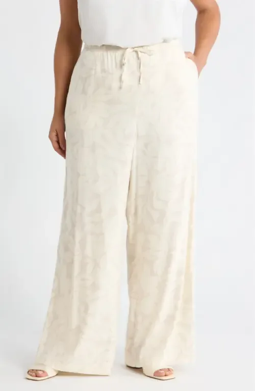 Wide Leg Linen Blend Pants by Nordstrom