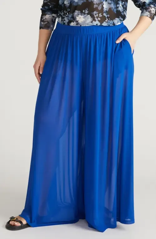 Mesh Wide Leg Pants in Tumbling Bouquet Print by Universal Standard
