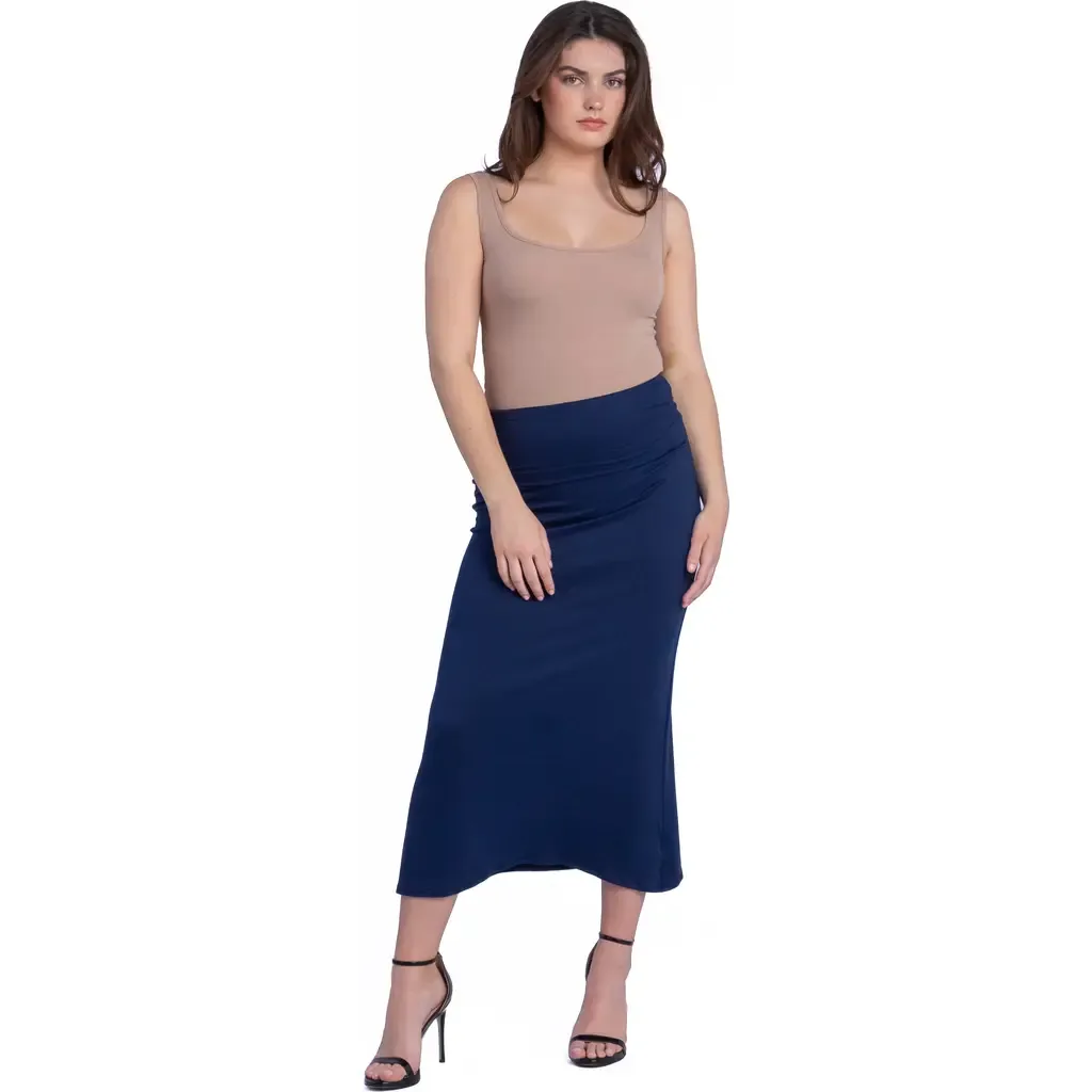 Comfortable Foldover Maxi Skirt by 24seven Comfort Apparel