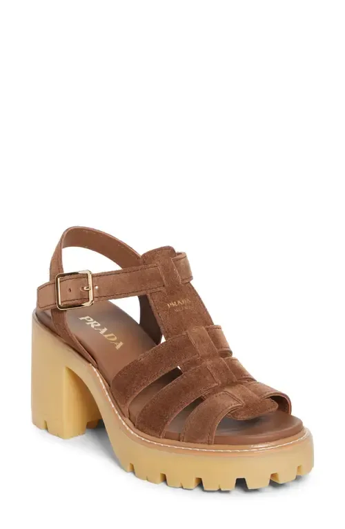 Stride Platform Sandal by Prada