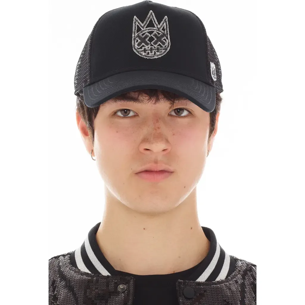Sequins Logo Trucker Hat by Cult of Individuality