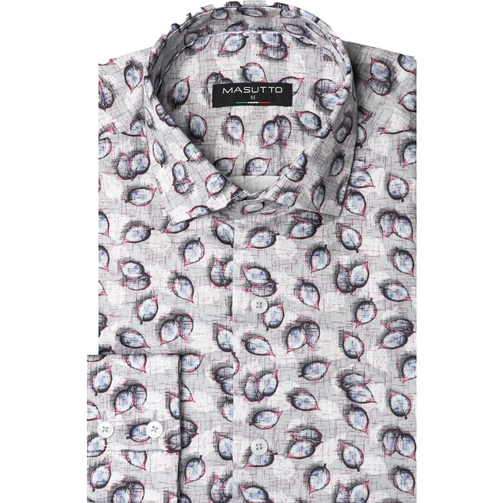 Livio Print Button-Up Long Sleeve Shirt by MASUTTO