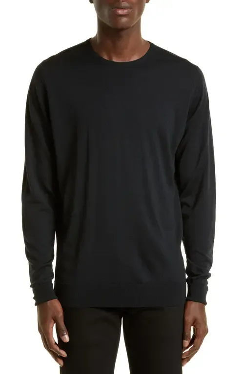 Marcus Virgin Wool Crewneck Sweater by John Smedley