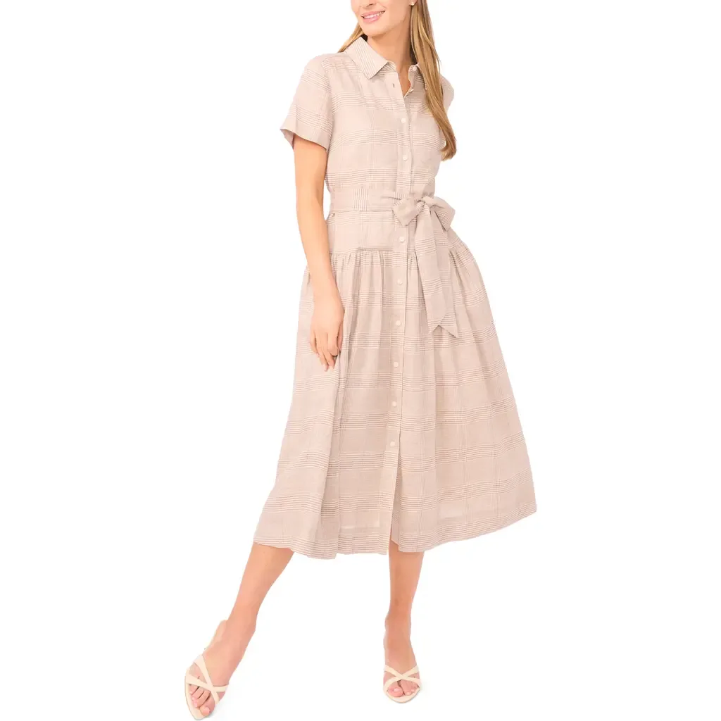 Charlie Drop Waist Linen Shirtdress